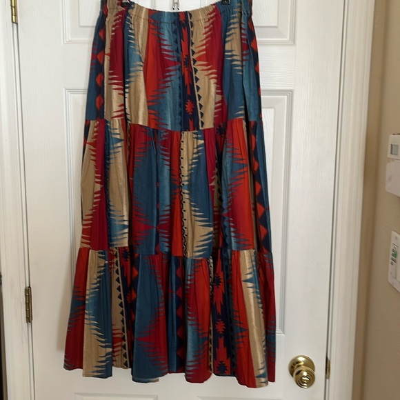 Billings Dresses & Skirts - Southwest multi colored cow girl maxi skirt 100% cotton one size great condition
